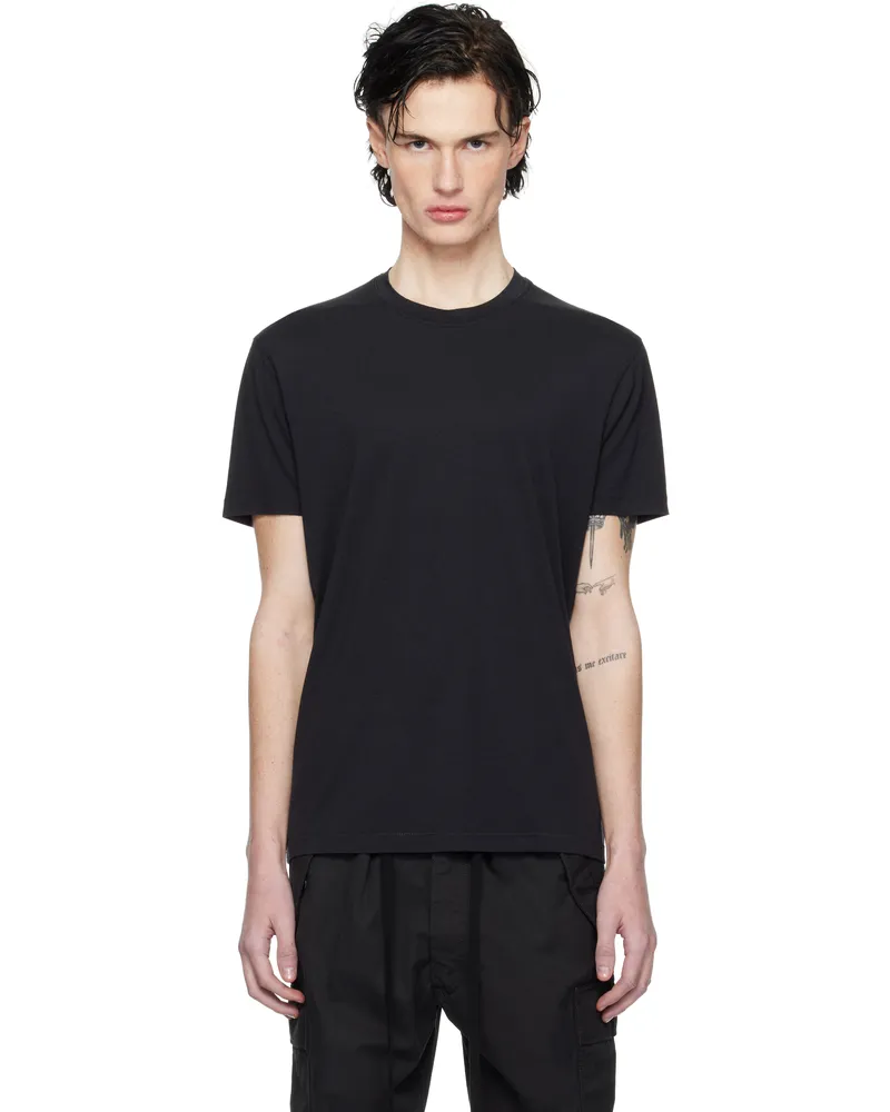 Tom Ford Black Lyocell Cotton Crew T-shirt Black