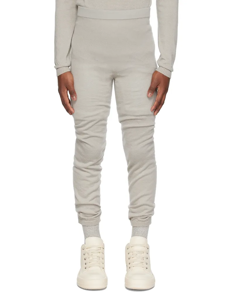 Rick Owens Kids Gray Slim-Fit Leggings 08