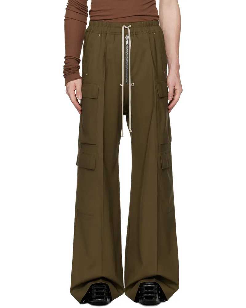 Rick Owens Khaki Porterville Cargobelas Cargo Pants 35