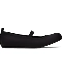 AMOMENTO Black Cutout Mary Jane Loafers Black