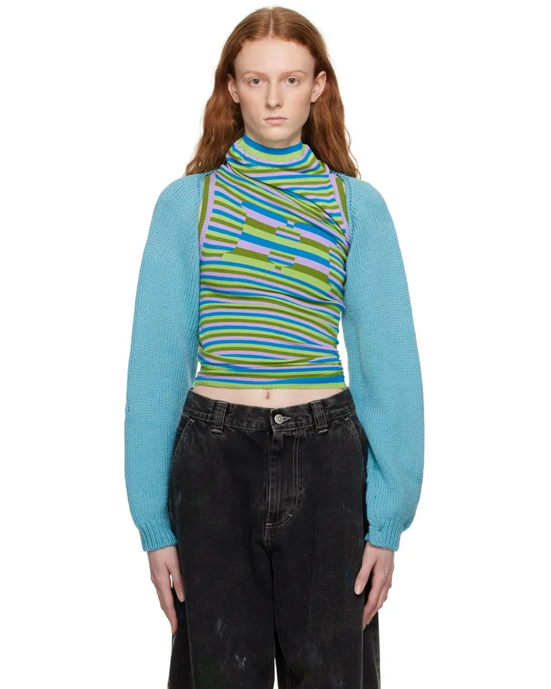 Marni Blue Virgin Wool Cardigan 00b39