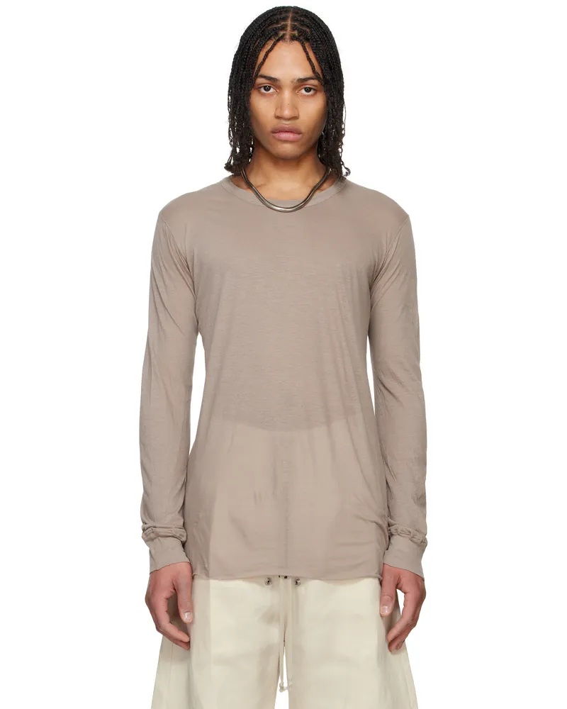 Rick Owens Taupe Hollywood Basic LS T-shirt 64