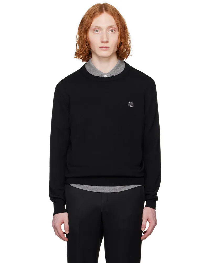 Kitsuné Black Bold Fox Head Patch Regular Sweater P199