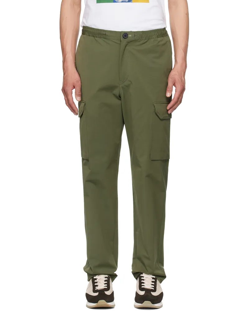 Paul Smith Khaki Button Pocket Cargo Pants 35