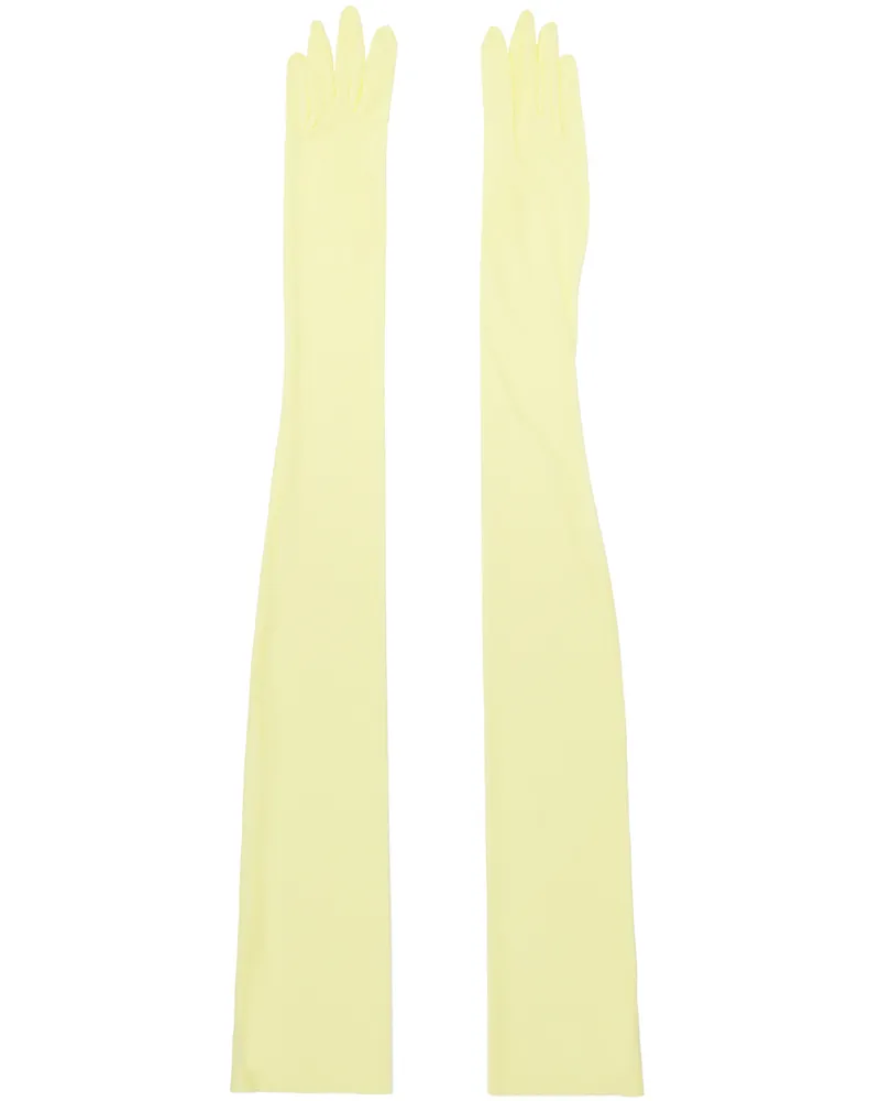 Dries van Noten Yellow Long Gloves 206