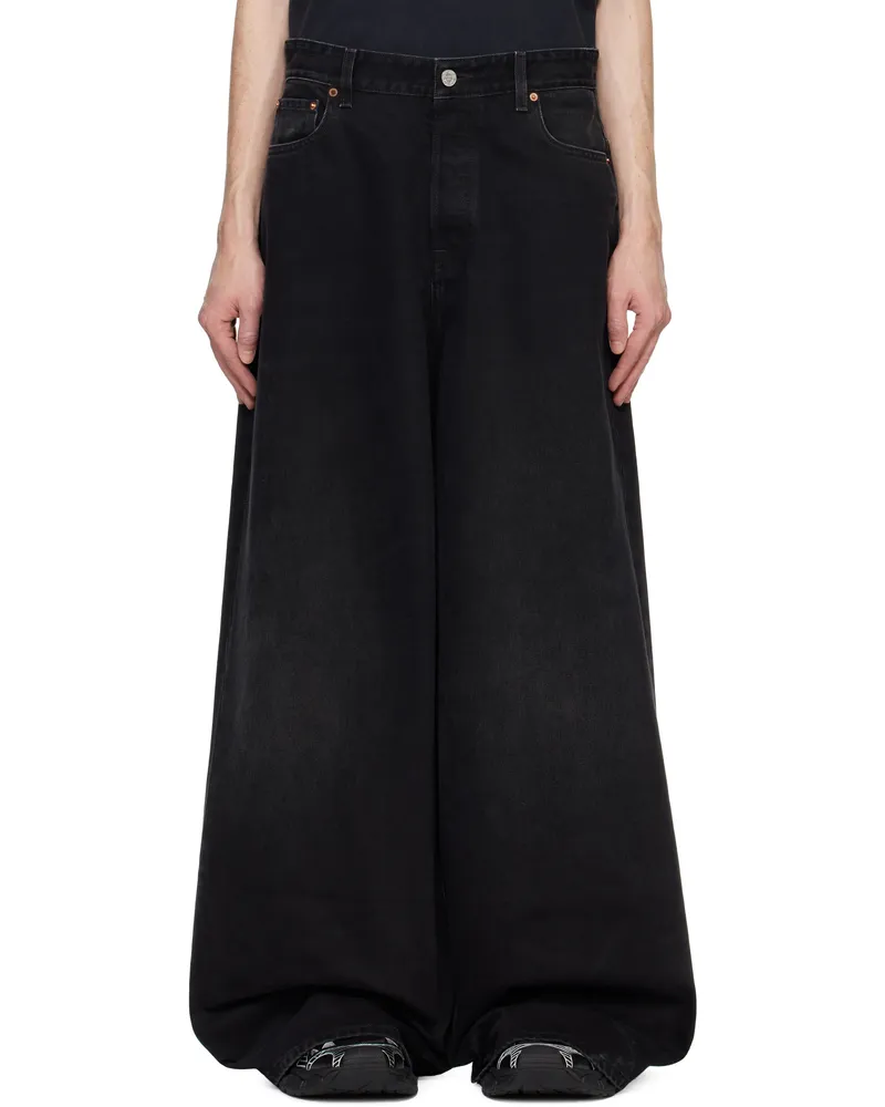 VETEMENTS Black Oversized Baggy Jeans Black