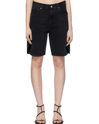 AGOLDE Black Vida Denim Shorts Hitch