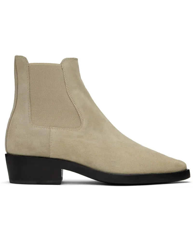 Fear of God Beige Slip-On Boots Dusty