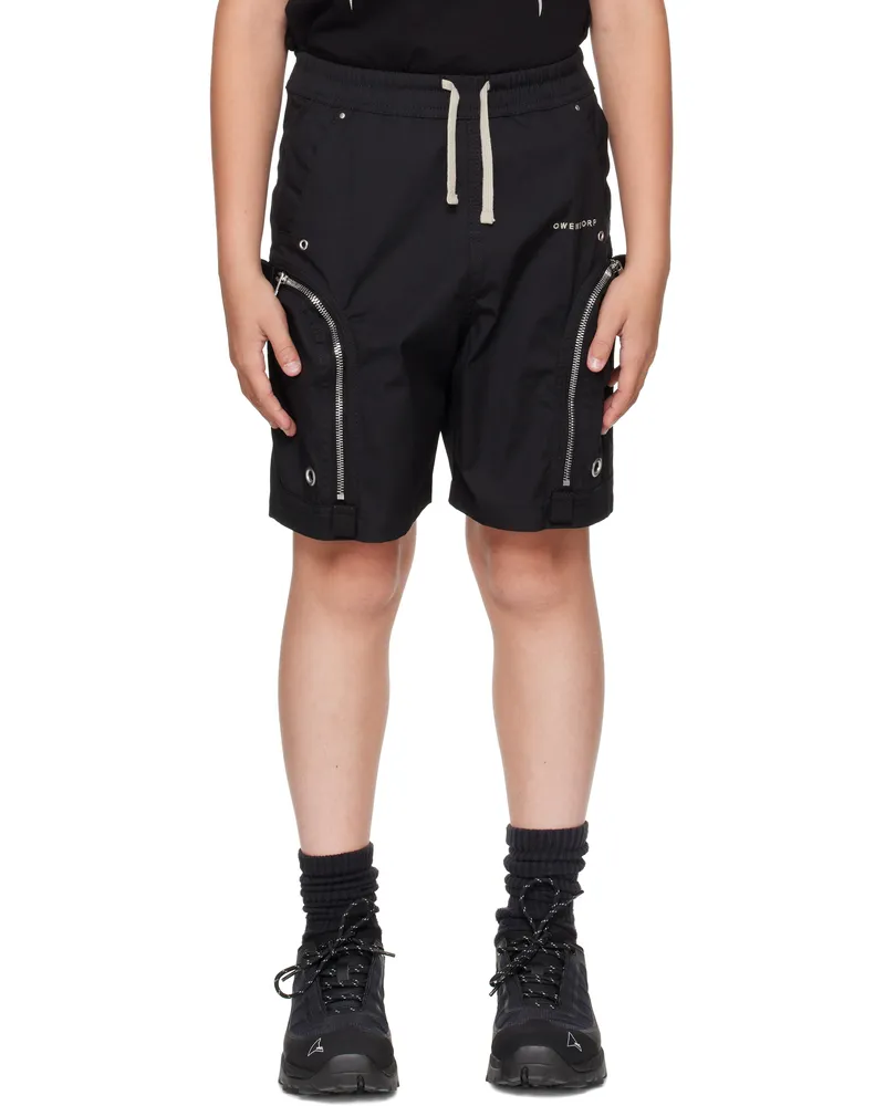 Rick Owens Kids Black Hollywood Bauhaus Shorts 0908