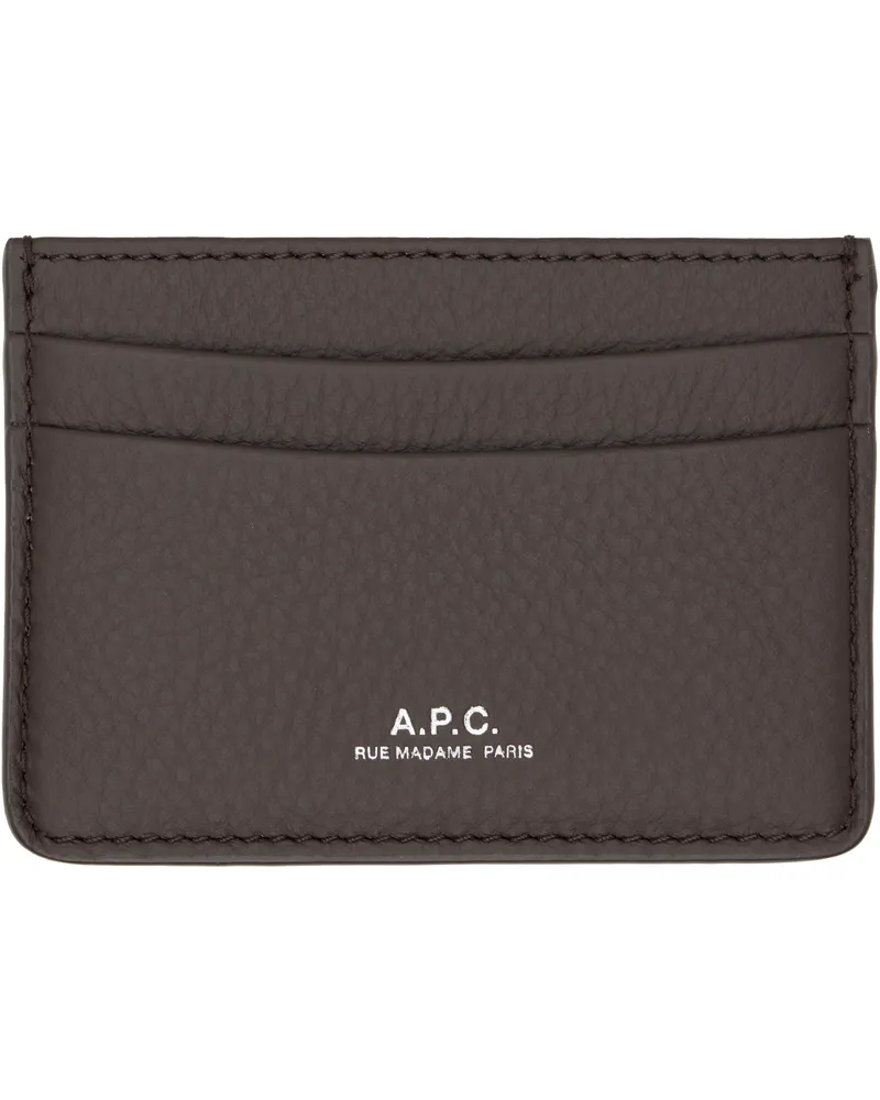 A.P.C. Brown André Card Holder Cav