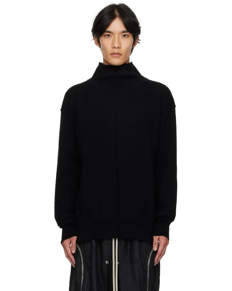 Rick Owens Black Concordians Tabard Sweater 09