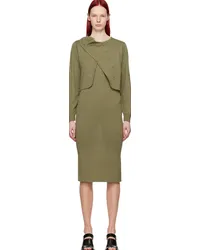 Christophe Lemaire Green Layered Midi Dress Grlight