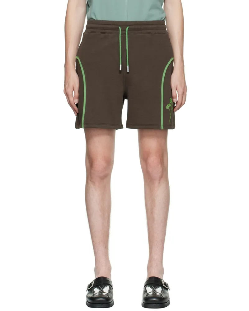 Eckhaus Latta Brown Printed Shorts Garnish