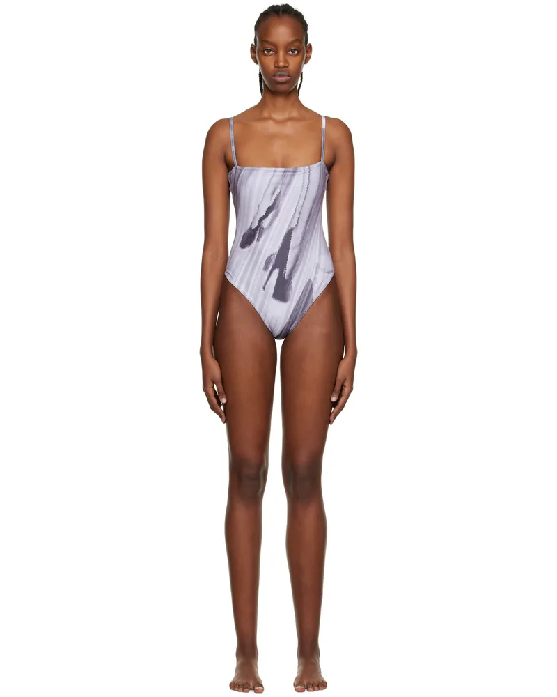 ELLISS SSENSE Exclusive Gray Pop One-Piece Swimsuit Grey