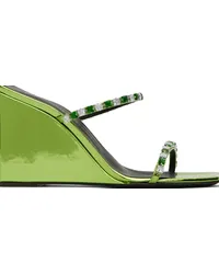 Giuseppe Zanotti Green Shangay Heeled Sandals Ramaro