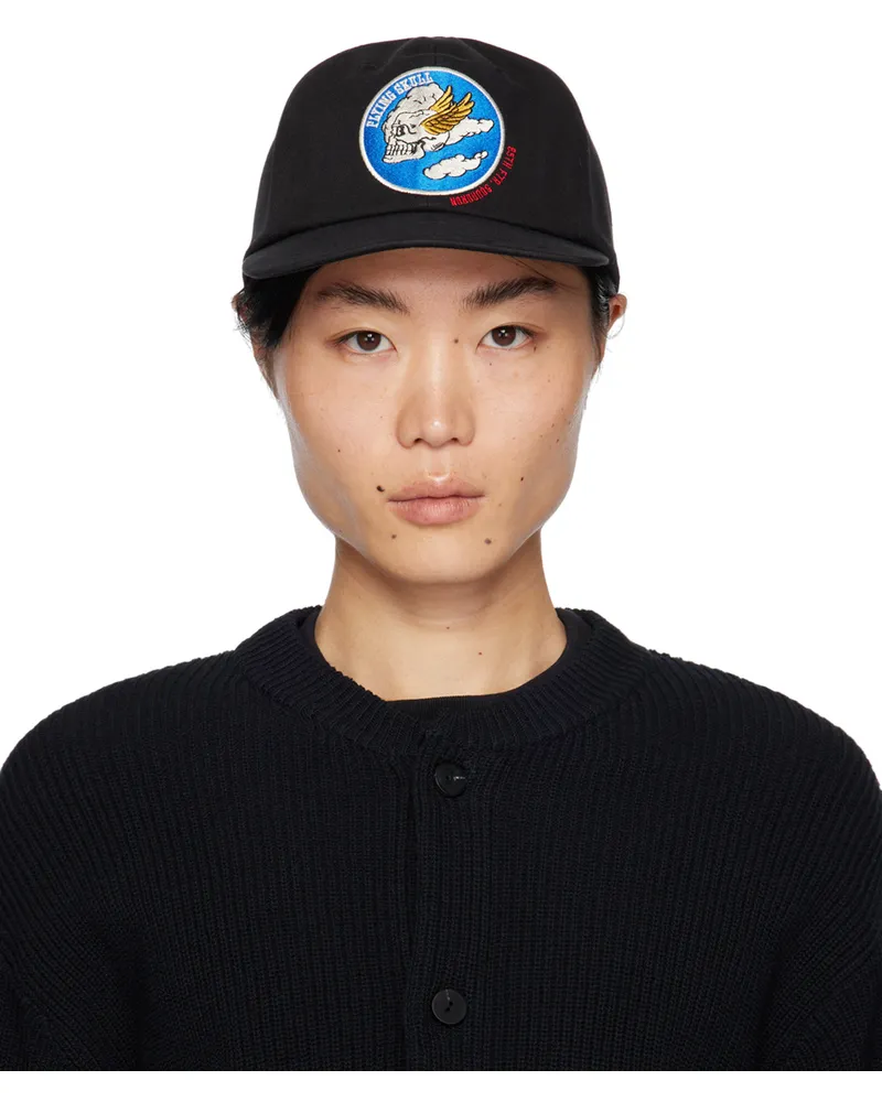 Uniform Bridge Black 'Flying Skull' Cap Black