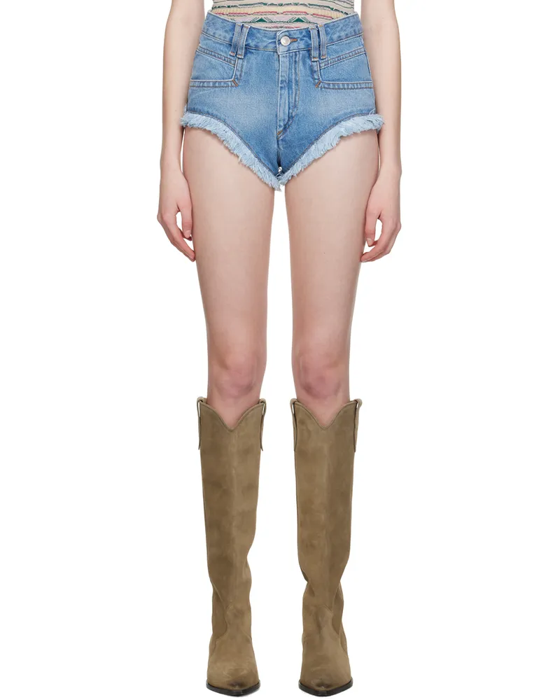 Étoile Isabel Marant Blue Eneidao Denim Shorts 30lu