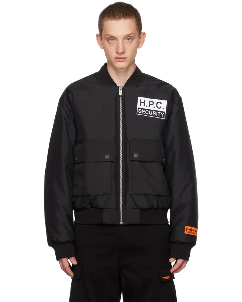 Heron Preston Black HPC Bomber Jacket Black