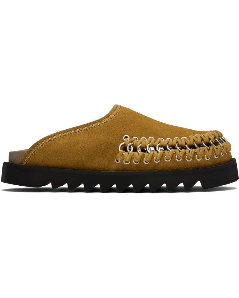 Toga Khaki Suede Loafers Khaki