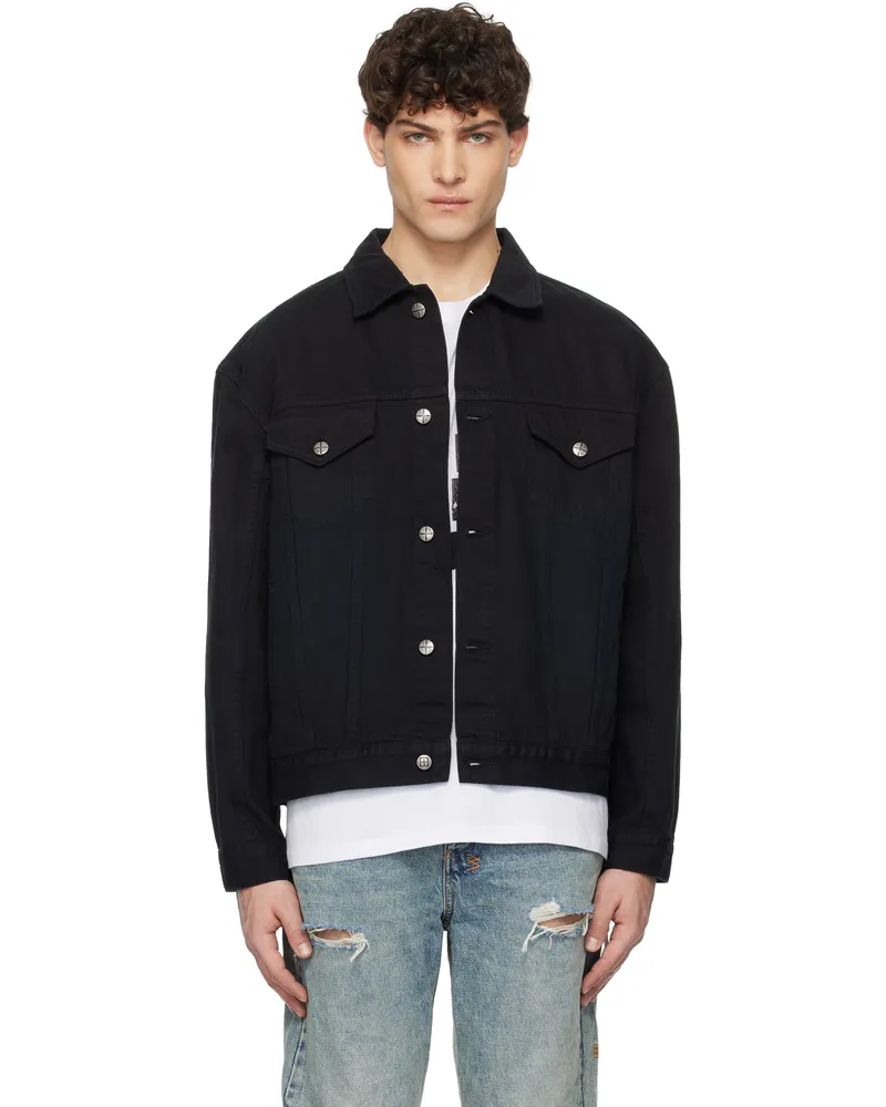 ksubi Black Oh G Replica Eagle Denim Jacket Black