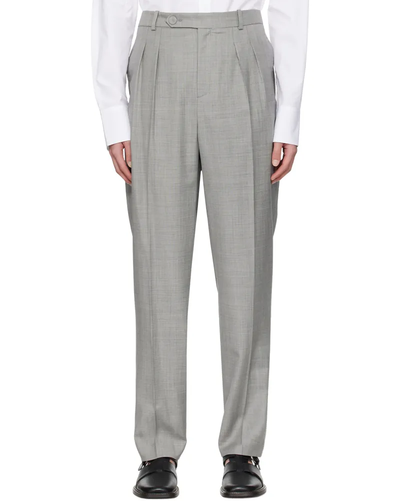 Mark Kenly Domino Tan Studio Gray Pepe Trousers Grey