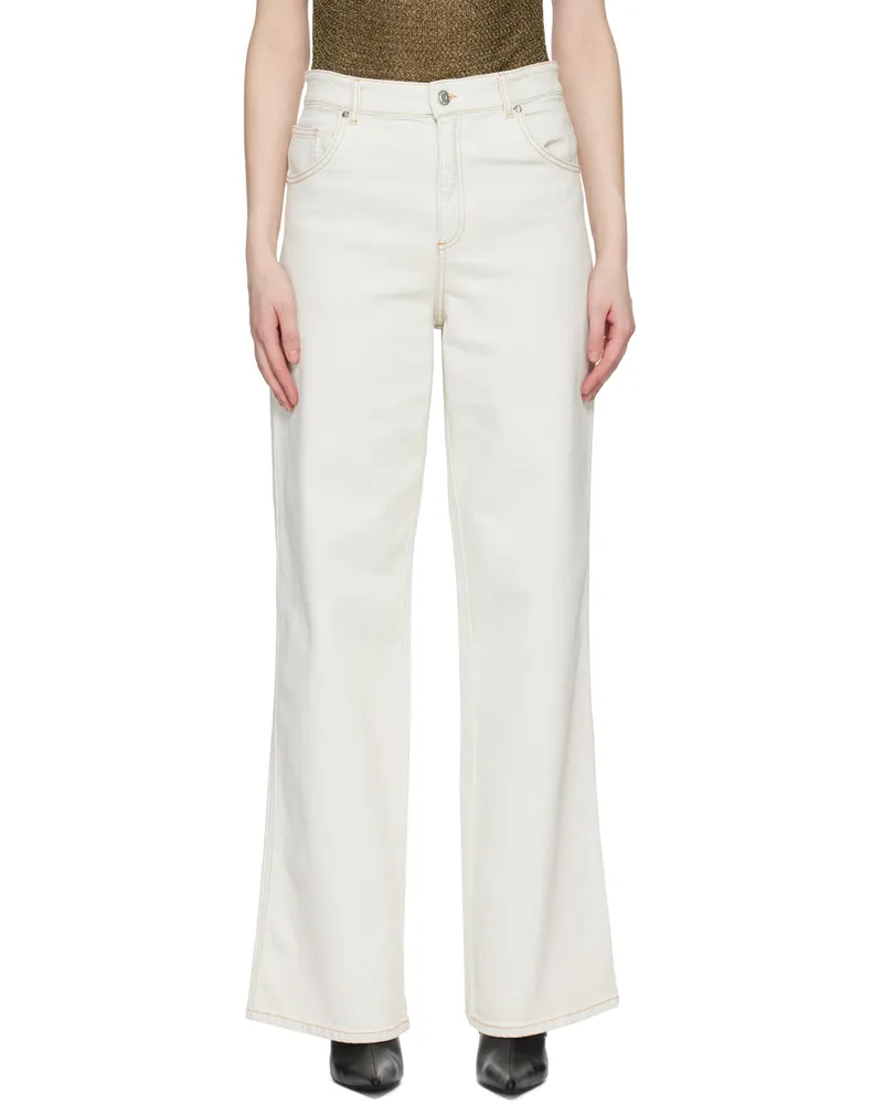 Blumarine Off-White Boyfriend Jeans D06c1