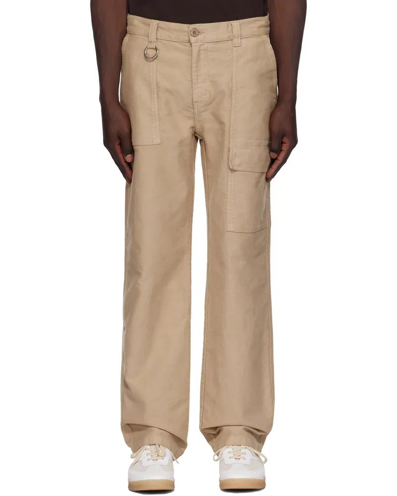 Études Studio Beige Gravure Trousers Dyed