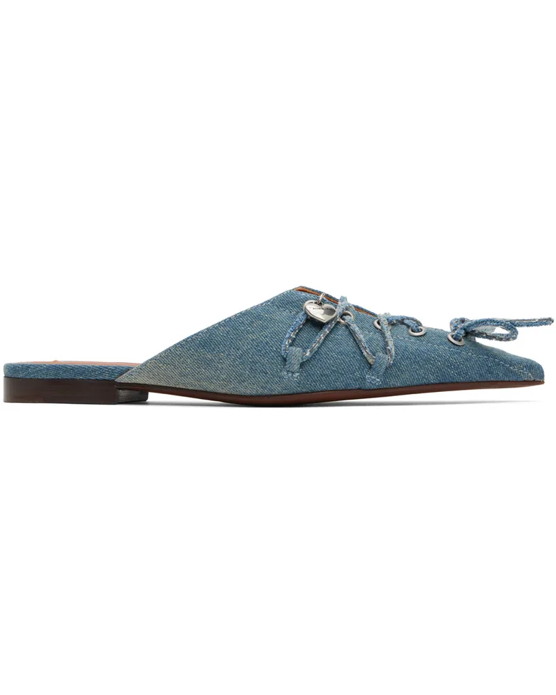 Acne Studios Blue Lace-Up Mules Aat