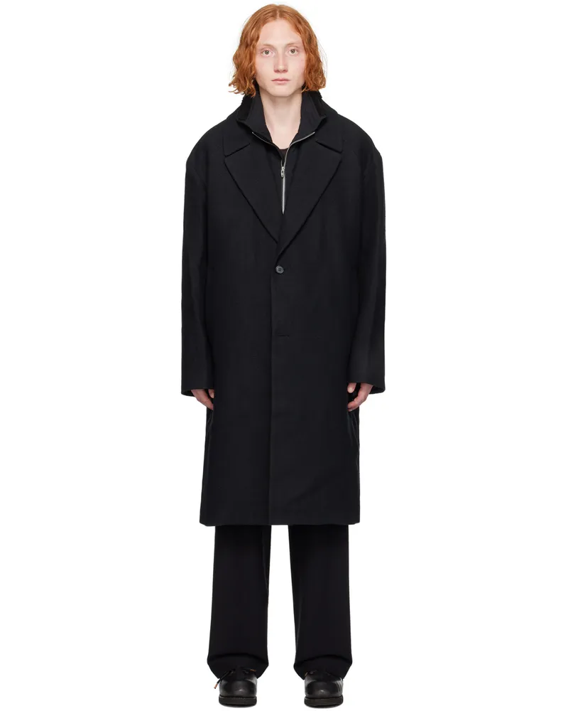 JUUN.J Black Wool Coat 5