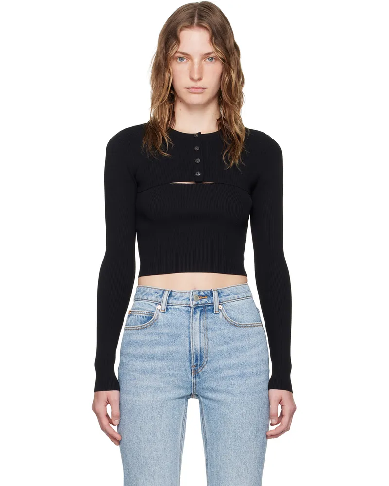 Alexander Wang Black Twinset Cardigan Black