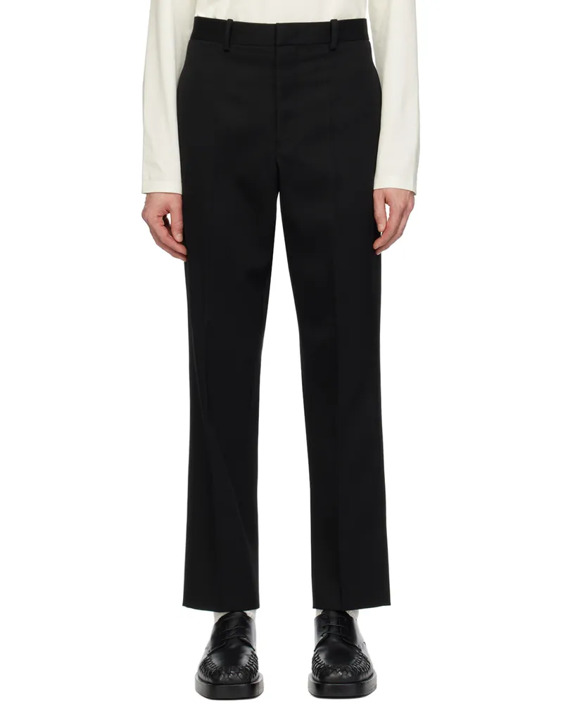 Jil Sander Black Straight-Fit Trousers 001