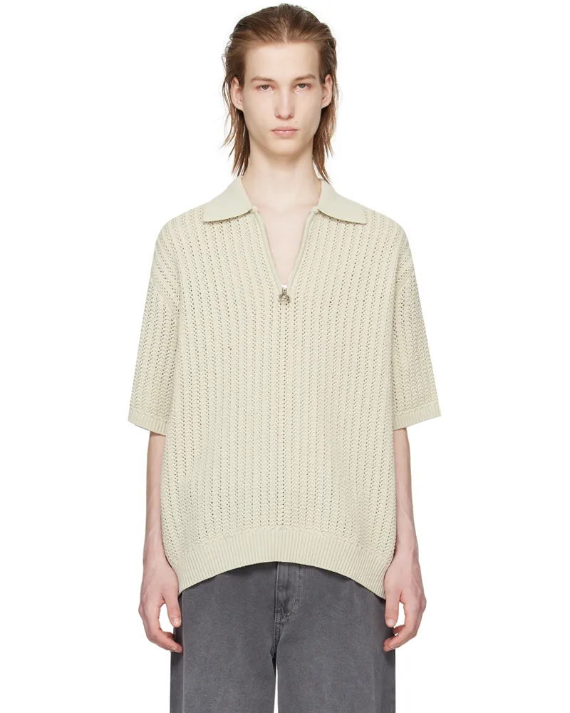 SOLID HOMME Green Half-Zip Polo 612m