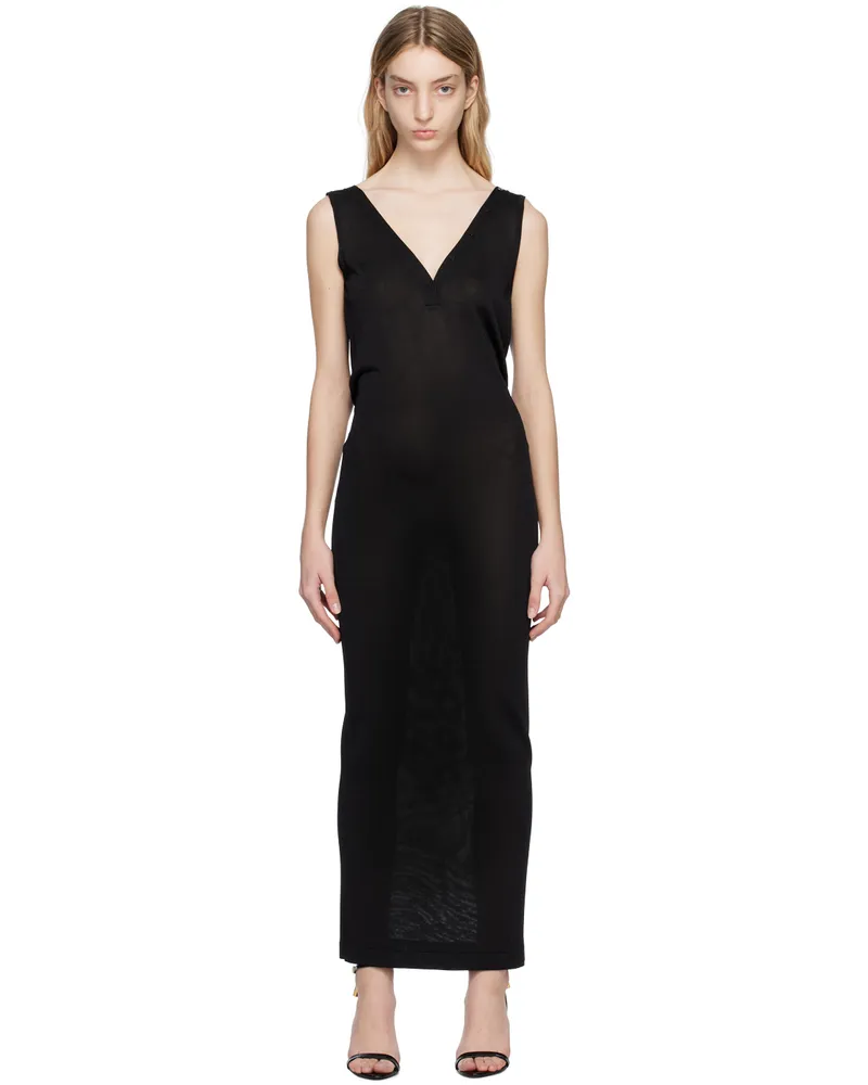 Tom Ford Black Slinky Maxi Dress Lb999