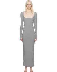 SKIMS Gray Soft Lounge Long Sleeve Maxi Dress Heather