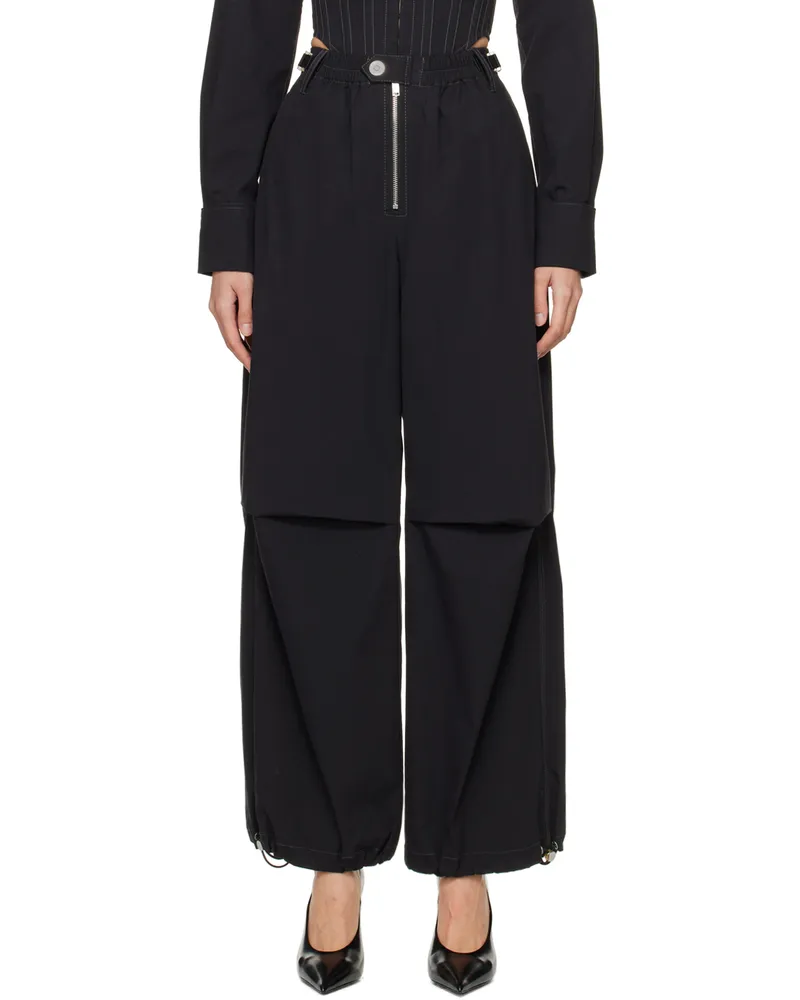 Dion Lee Black Flight Trousers Black