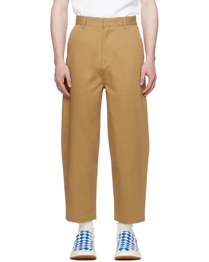 Adererror Tan Significant Tag Trousers Beige