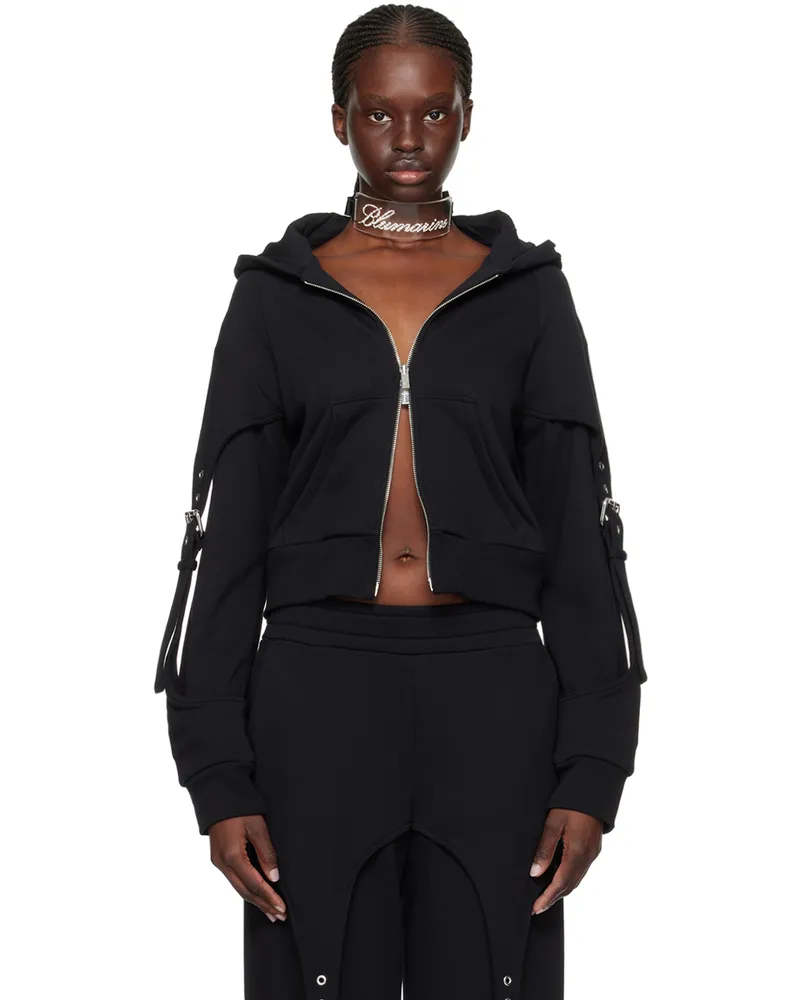 Blumarine Black Cinch Hoodie N0990