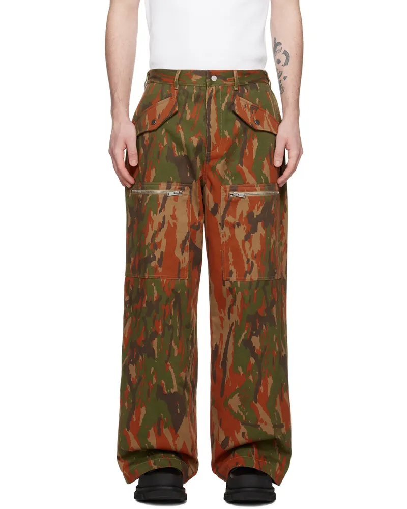 Dion Lee Tan Camouflage Cargo Pant Earth