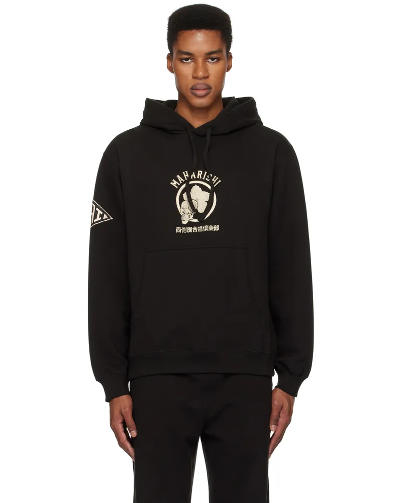 maharishi Black Nishigawa Iaido Club Edition Kamon Hoodie Black