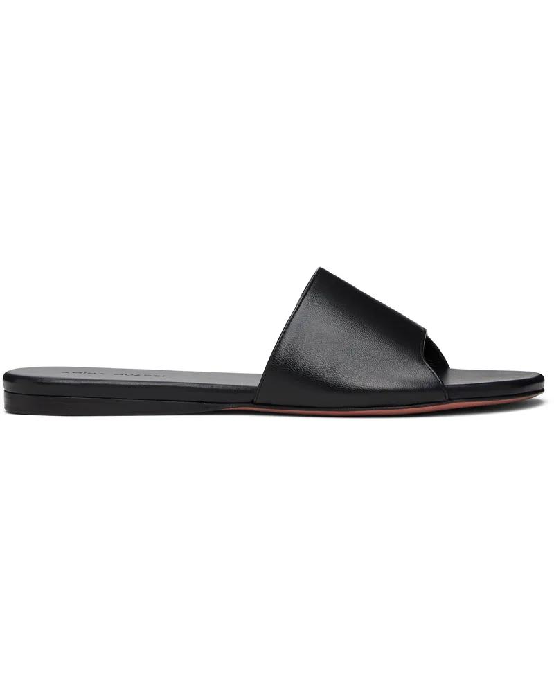 Amina Muaddi Black Bianca Sandals Nappa