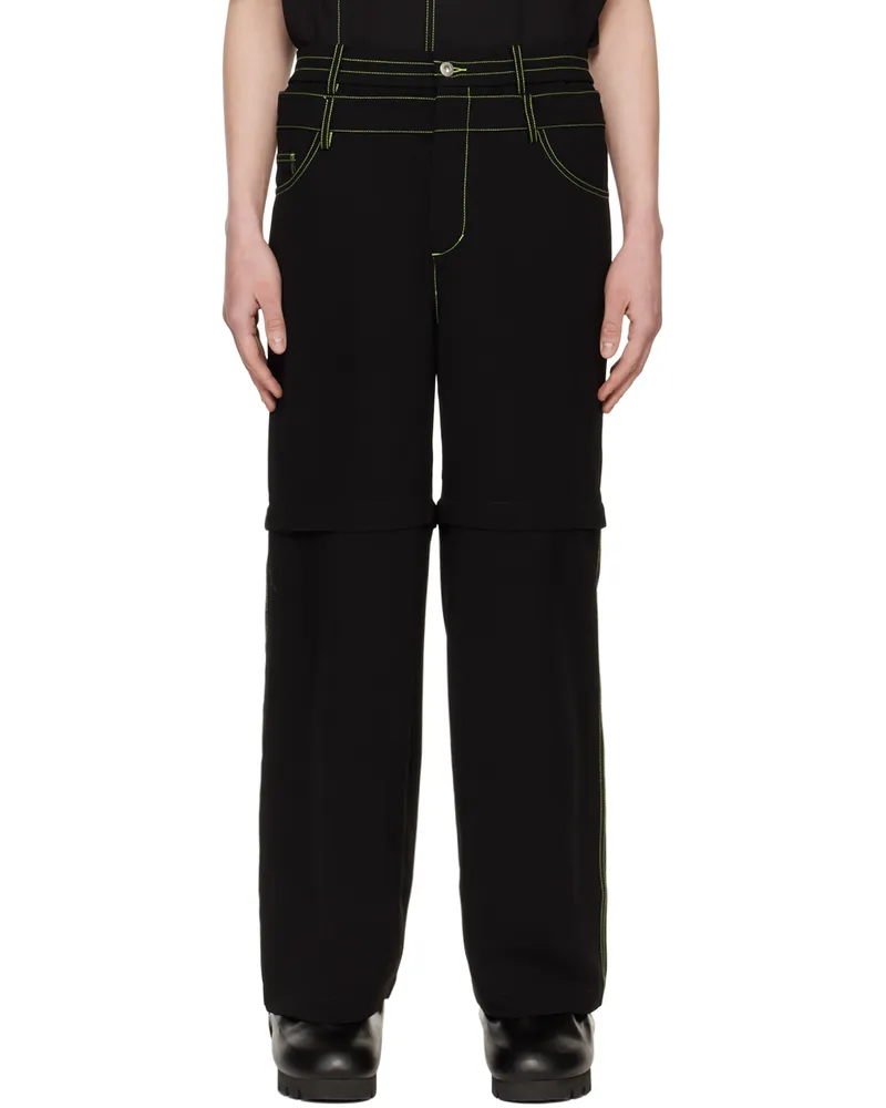 Feng Chen Wang Black Convertible Trousers Black
