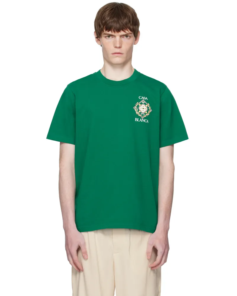 Casablanca Paris Green Championship Diamond T-shirt Green
