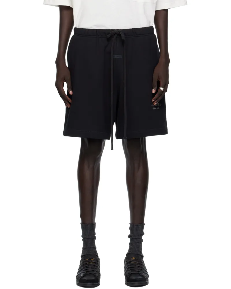 Fear of God Black Soccer Fleece Shorts Jet