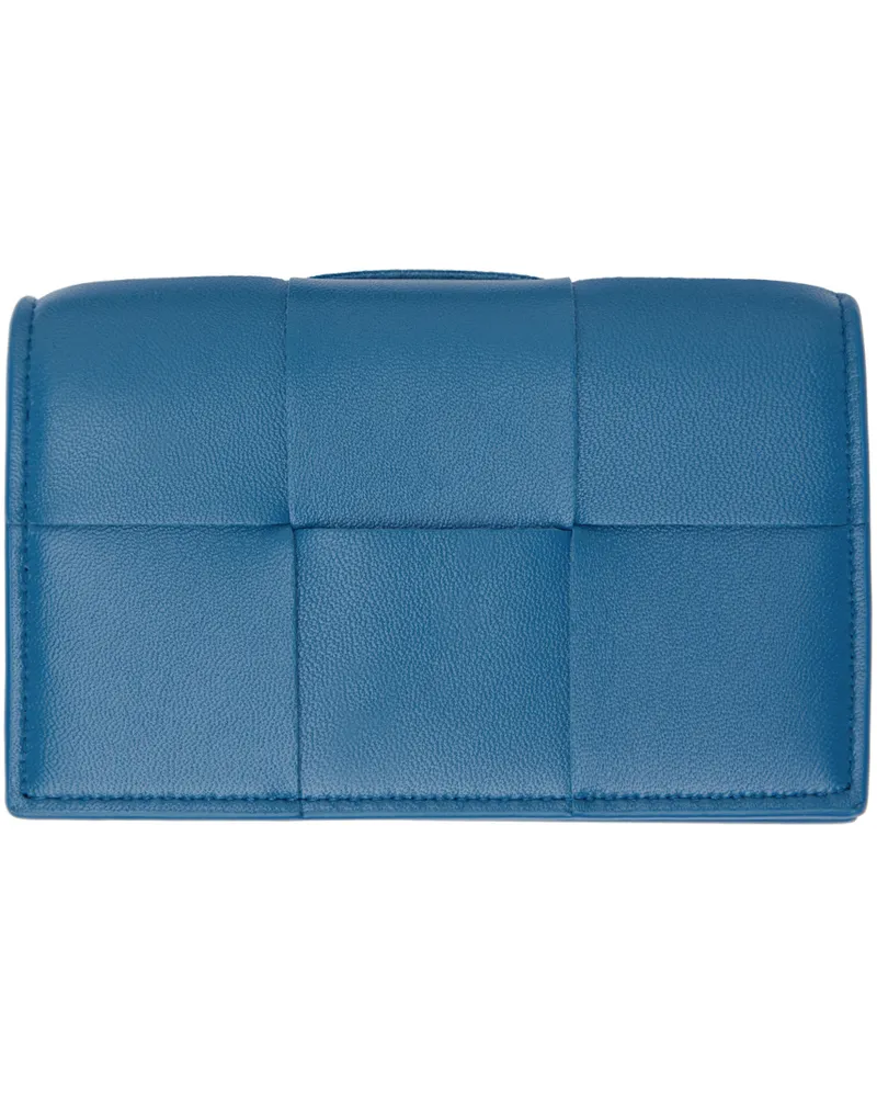 Bottega Veneta Blue Cassette Card Holder 4222
