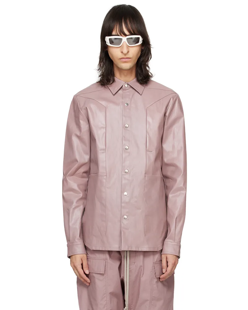 Rick Owens Pink Fogpocket Denim Shirt 63