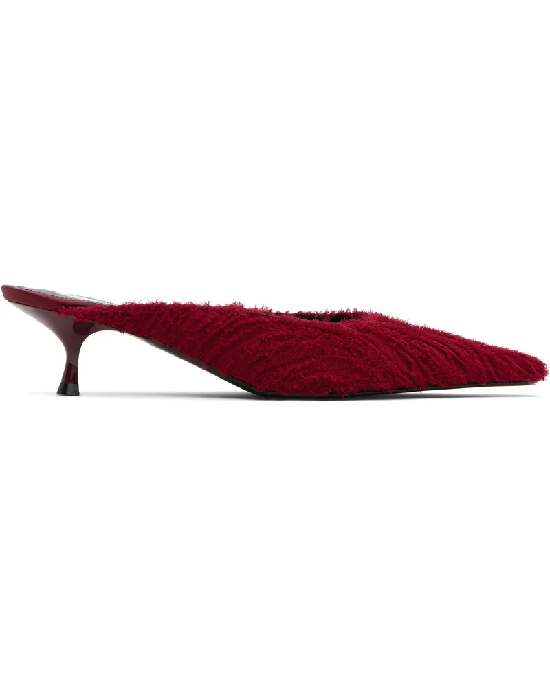 Victoria Beckham Red Sloan Mules Cherry
