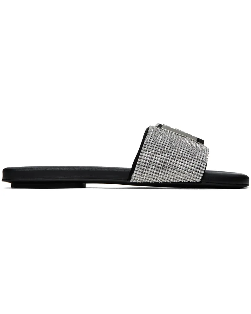 Marc Jacobs Black 'The Rhinestone J Marc' Sandals 965