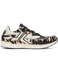 Lanvin Brown & Off-White Meteor Sneakers Dark