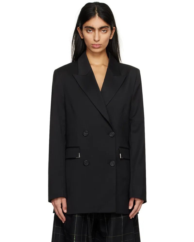Han Kjøbenhavn Black Double-Breasted Blazer Black