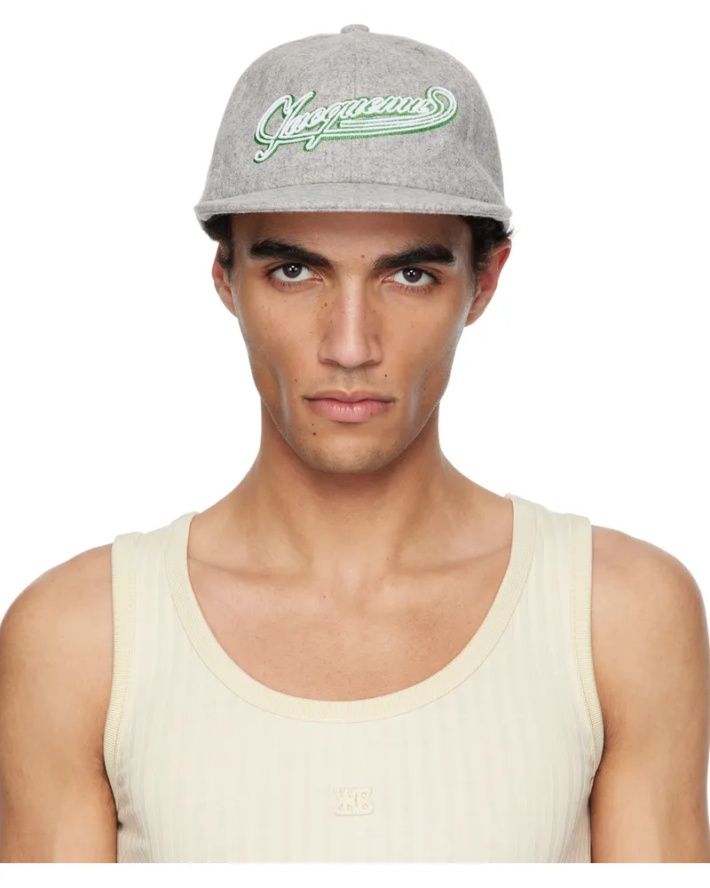 Jacquemus Gray 'The Baseball' Cap 910